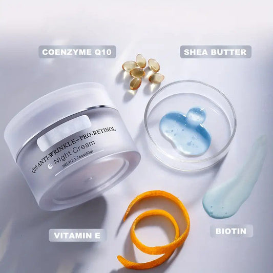 Day Cream + NightCream with Biotin Set, Shea Butter