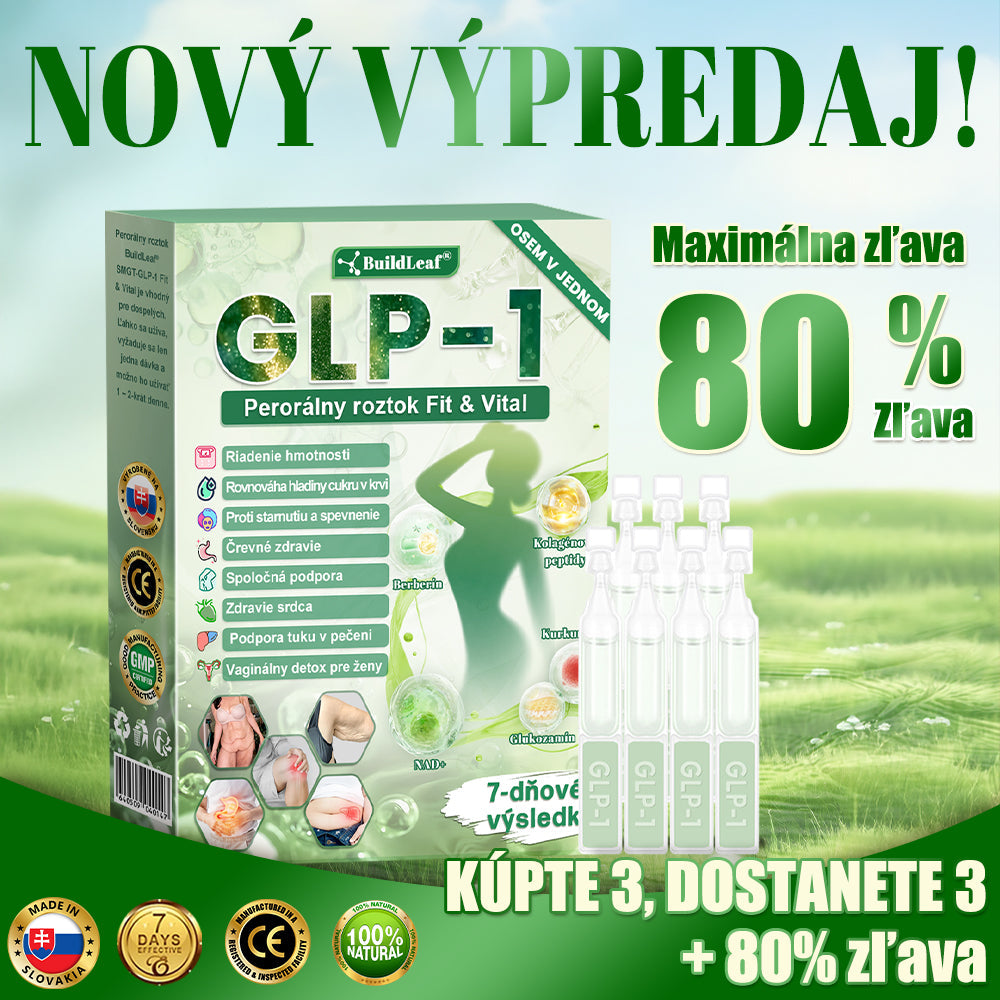 💕BuildLeaf® GLP-1 6-v-1 Fit & Vital Perorálny Roztok ✅ (Len raz denne, viditeľné zmeny už za 7 dní) Pre obezitu, kardiovaskulárne ochorenia, cukrovku, spánkové apnoe, zdravie čriev, problémy s kĺbmi a ďalšie