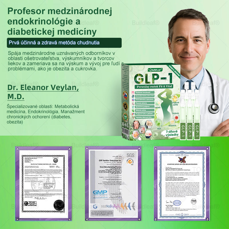💕BuildLeaf® GLP-1 6-v-1 Fit & Vital Perorálny Roztok ✅ (Len raz denne, viditeľné zmeny už za 7 dní) Pre obezitu, kardiovaskulárne ochorenia, cukrovku, spánkové apnoe, zdravie čriev, problémy s kĺbmi a ďalšie