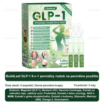 💕BuildLeaf® GLP-1 6-v-1 Fit & Vital Perorálny Roztok ✅ (Len raz denne, viditeľné zmeny už za 7 dní) Pre obezitu, kardiovaskulárne ochorenia, cukrovku, spánkové apnoe, zdravie čriev, problémy s kĺbmi a ďalšie