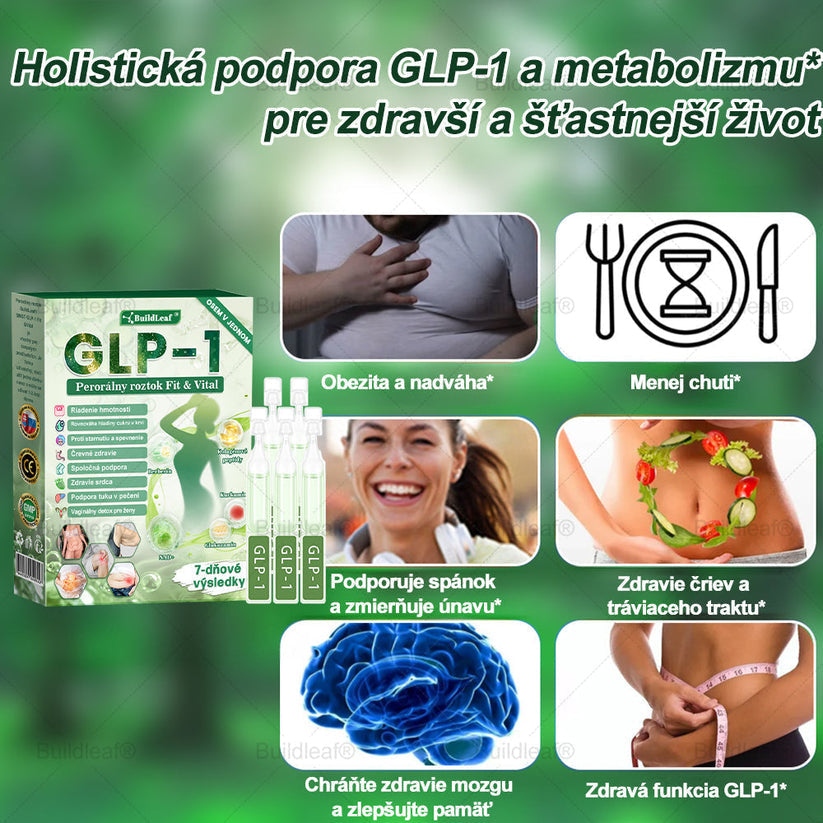 💕BuildLeaf® GLP-1 6-v-1 Fit & Vital Perorálny Roztok ✅ (Len raz denne, viditeľné zmeny už za 7 dní) Pre obezitu, kardiovaskulárne ochorenia, cukrovku, spánkové apnoe, zdravie čriev, problémy s kĺbmi a ďalšie